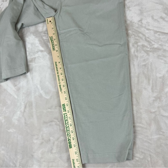 Zara Tan Khaki Cropped Pants Womens Size Large High Waisted Casual Workwear - Picture 7 of 12